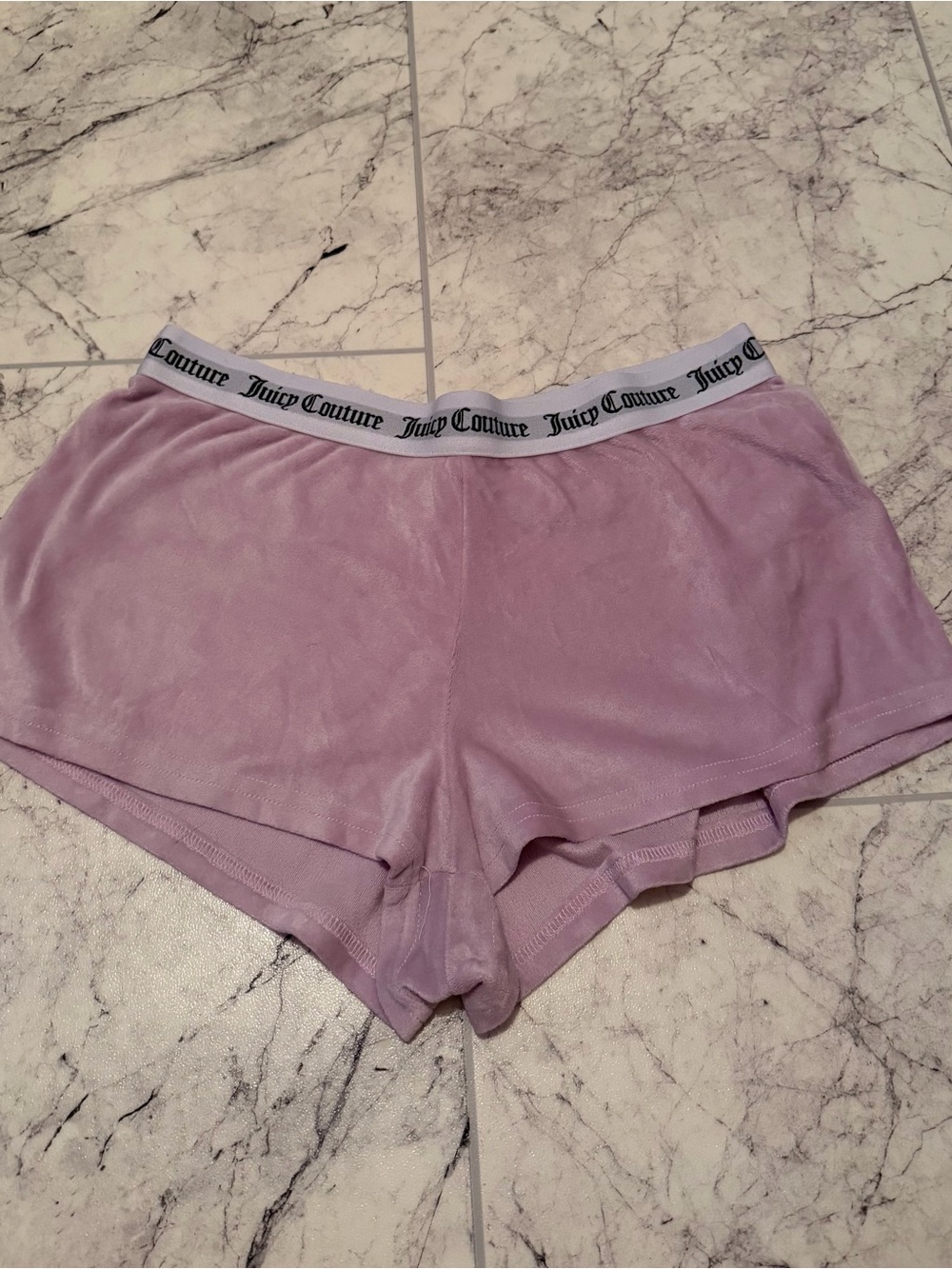 Juicy Couture Pink Velour Lounge Shorts with Branded Waistband